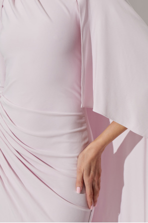 Self-Portrait Langes Kleid mit Drapierung in der Taille