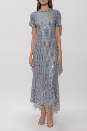 Self-Portrait Vestido con cristales brillantes