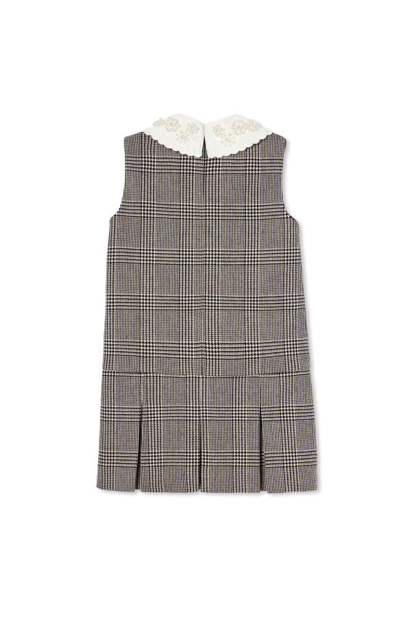 Self-Portrait Kids Kleid mit Hahnentrittmuster