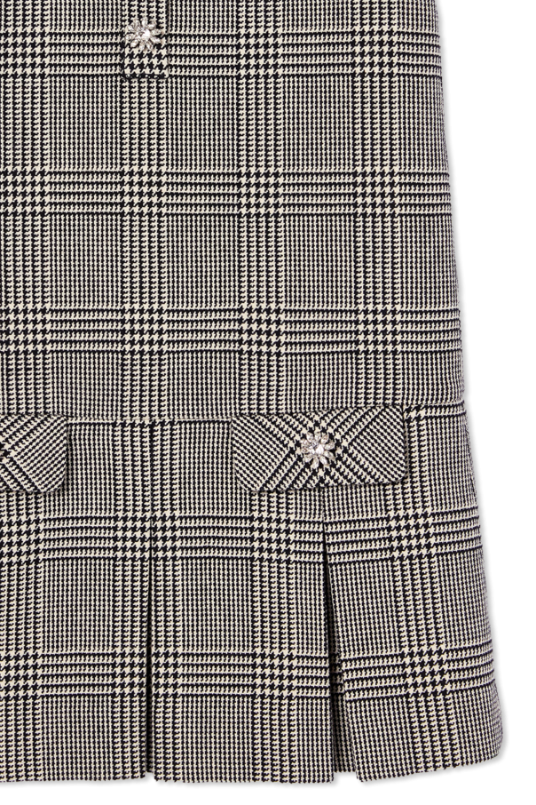 Self-Portrait Kids Kleid mit Hahnentrittmuster