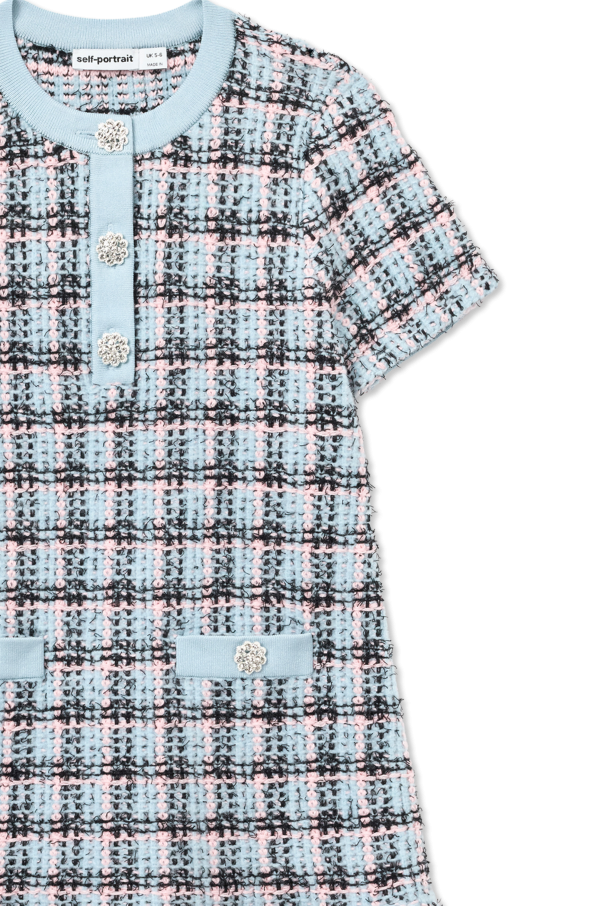 Self-Portrait Kids Vestido de tweed