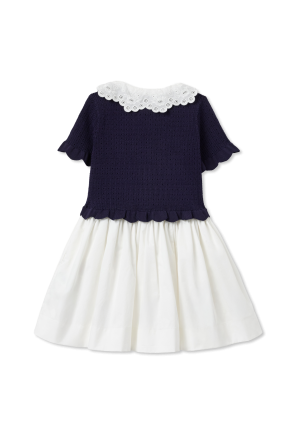 Vestido con cuello decorativo od Self-Portrait Kids
