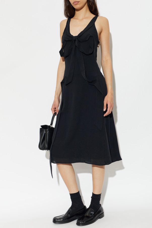 Acne Studios Silk dress with a bow