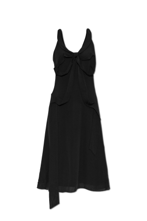Silk dress with a bow