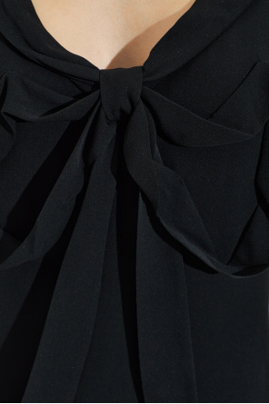 Acne Studios Silk dress with a bow