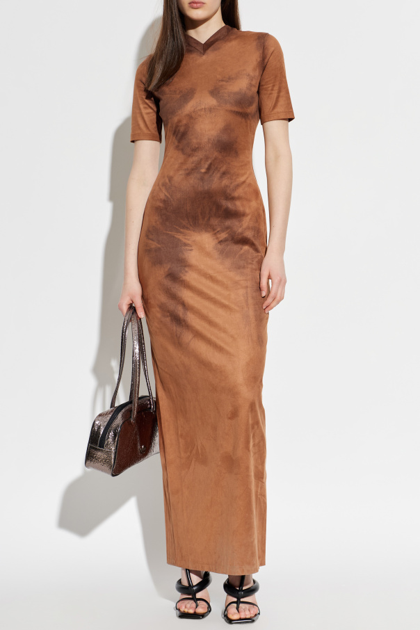 Acne Studios Sukienka o aksamitnym wykończeniu