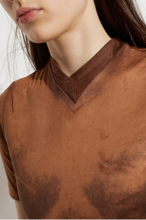 Acne Studios Sukienka o aksamitnym wykończeniu