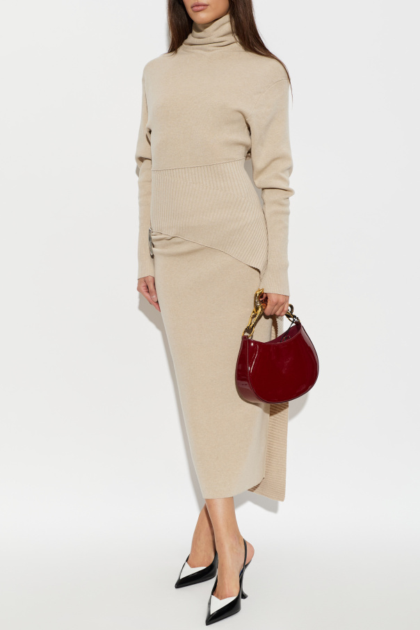 Lanvin Vestido de lana con aplicación en la cintura