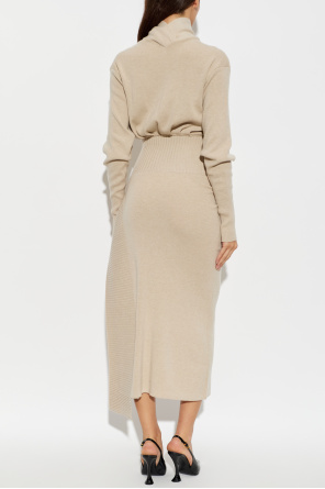 Lanvin Vestido de lana con aplicación en la cintura