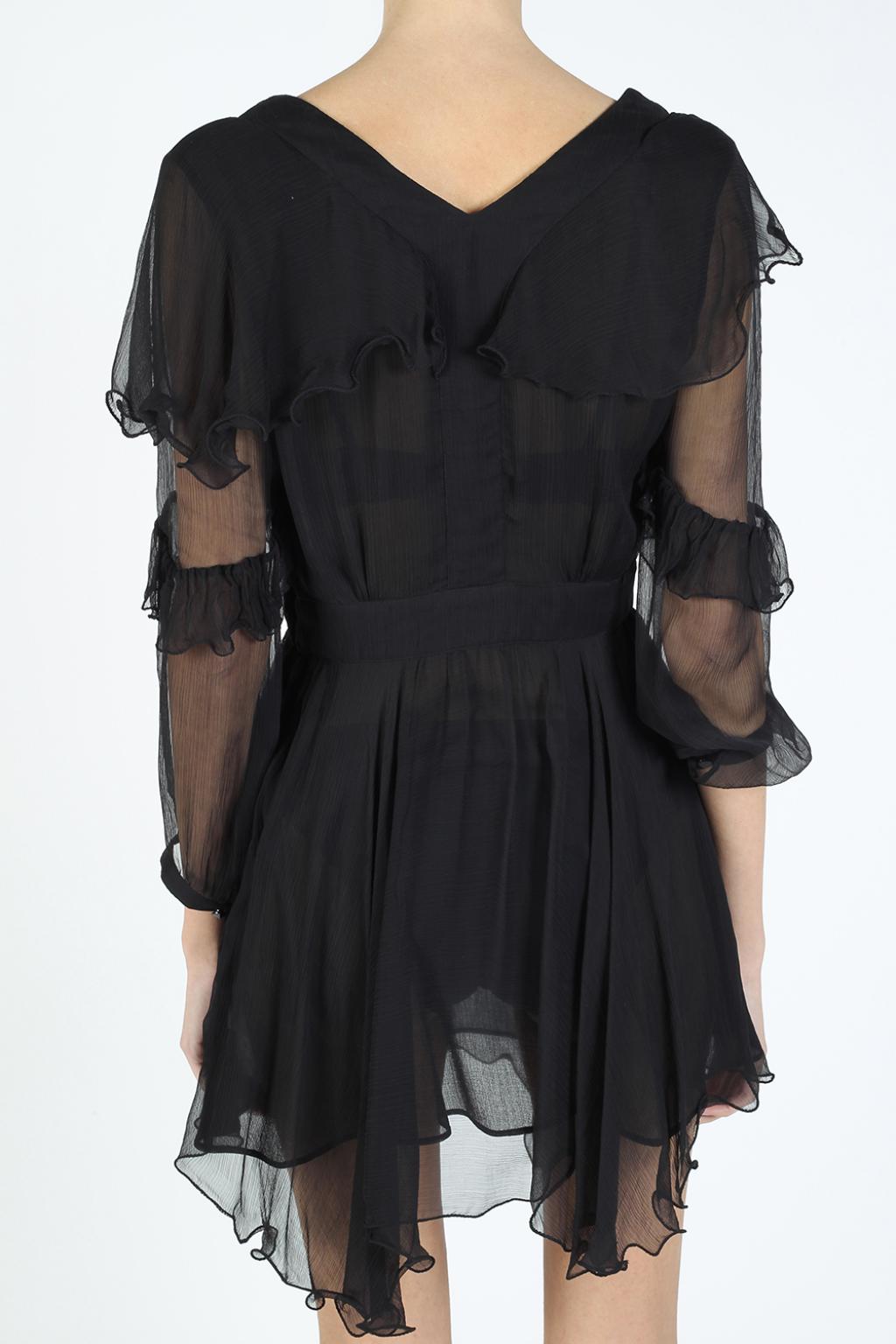 ruffle sheer dress