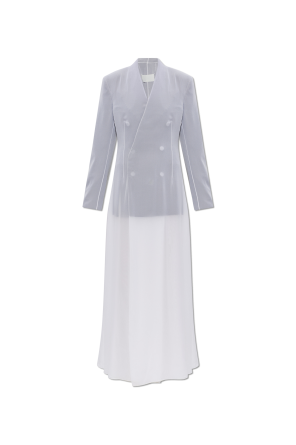 Vestido de tejidos combinados