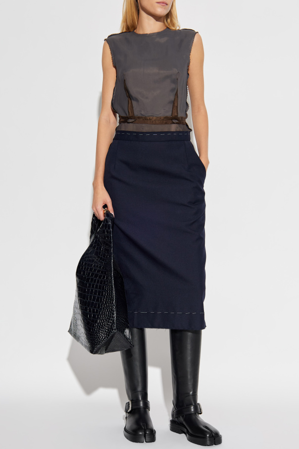 Maison Margiela Dress with woolen trim