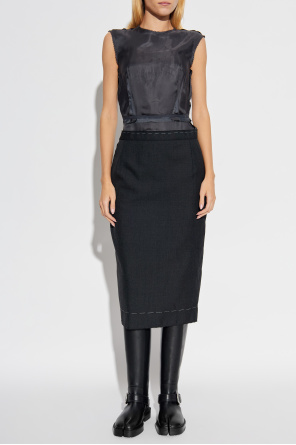Maison Margiela Vestido con acabado de lana