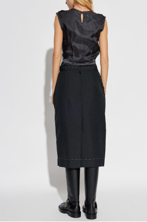 Maison Margiela Vestido con acabado de lana