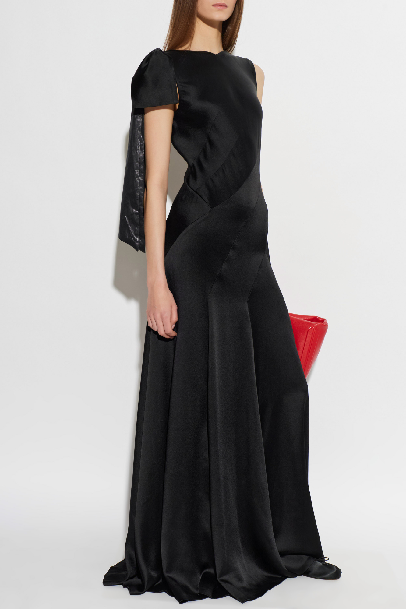 Maison Margiela Satin dress with decorative bow | Women's | Vitkac