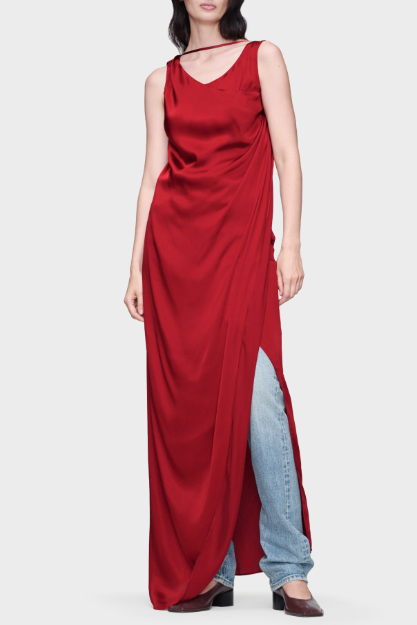 Maison Margiela Satin dress with a slit