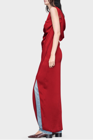 Maison Margiela Satin dress with a slit