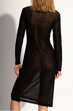 MM6 Maison Margiela Sheer dress belted with logo