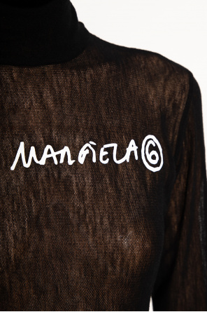 MM6 Maison Margiela Sheer dress belted with logo