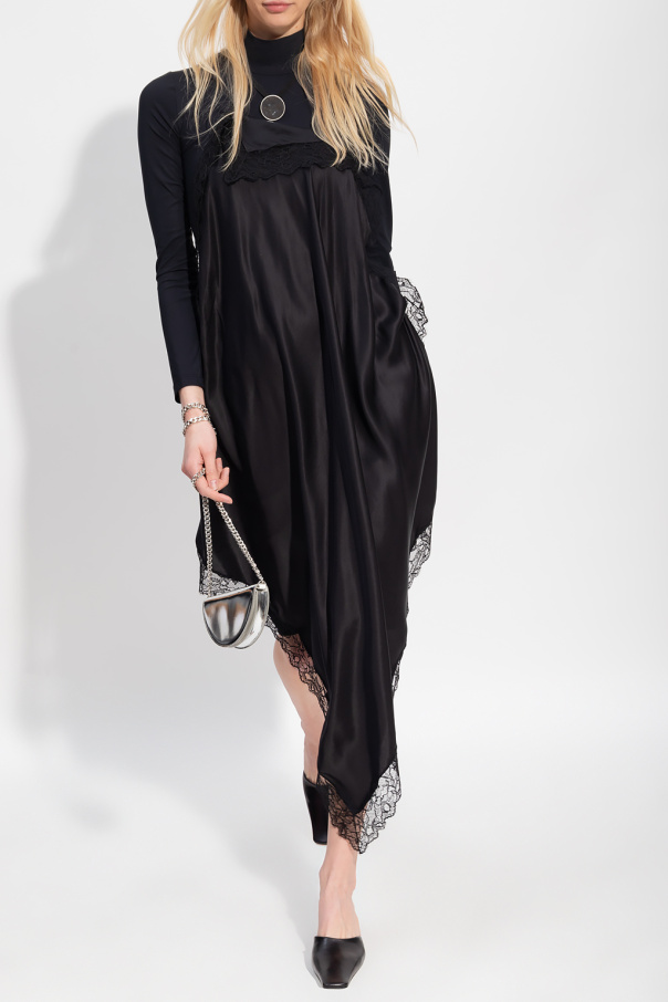 drawstring fitted jeans Dress in contrasting fabrics