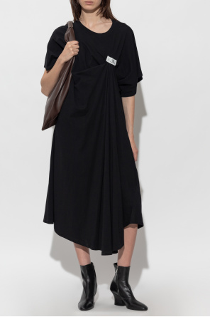 Vestido tipo oversize con parche od MM6 Maison Margiela