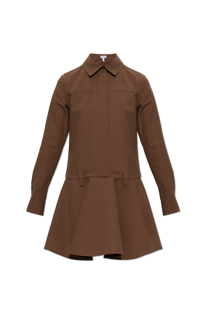 Vestido de algodón con logo bordado