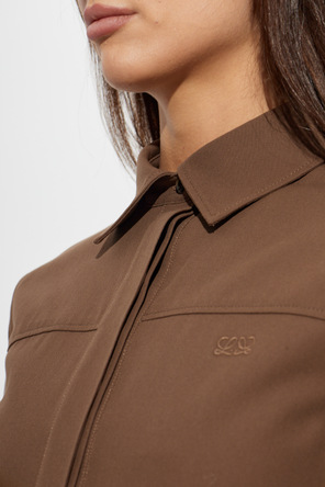 Loewe Vestido de algodón con logo bordado
