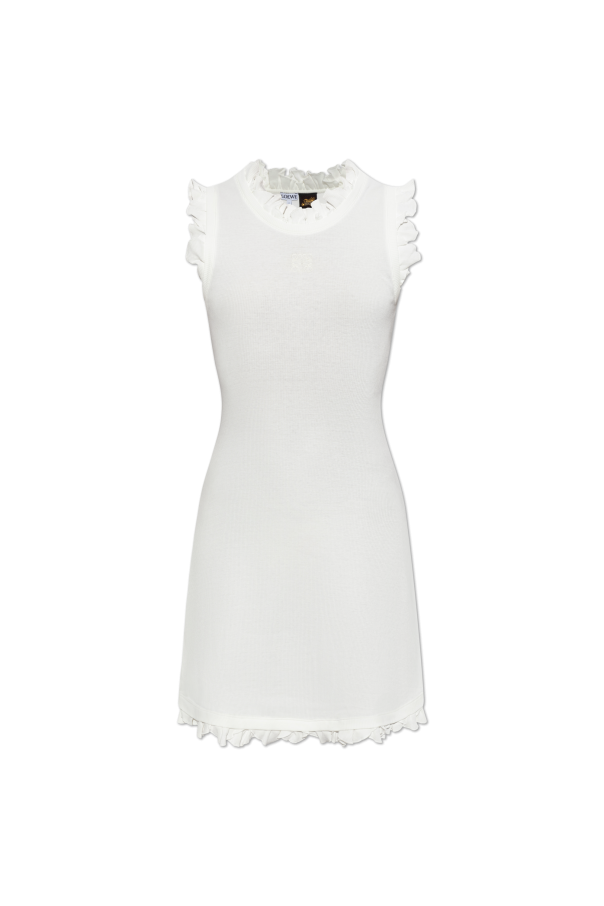 Ribbed dress with ruffles od Loewe