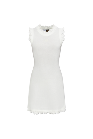 Ribbed dress with ruffles