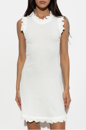 Loewe Ribbed dress with ruffles