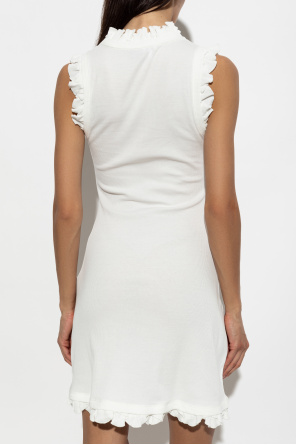 Loewe Ribbed dress with ruffles