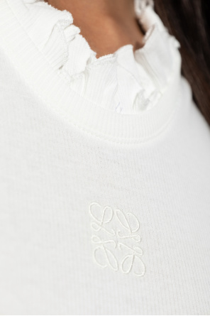 Loewe Ribbed dress with ruffles