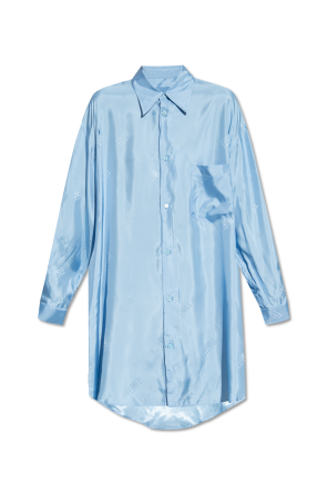 Shirt dress od Sandro Paris rhinestone-embellished denim jacket