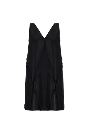Dress with raw hem