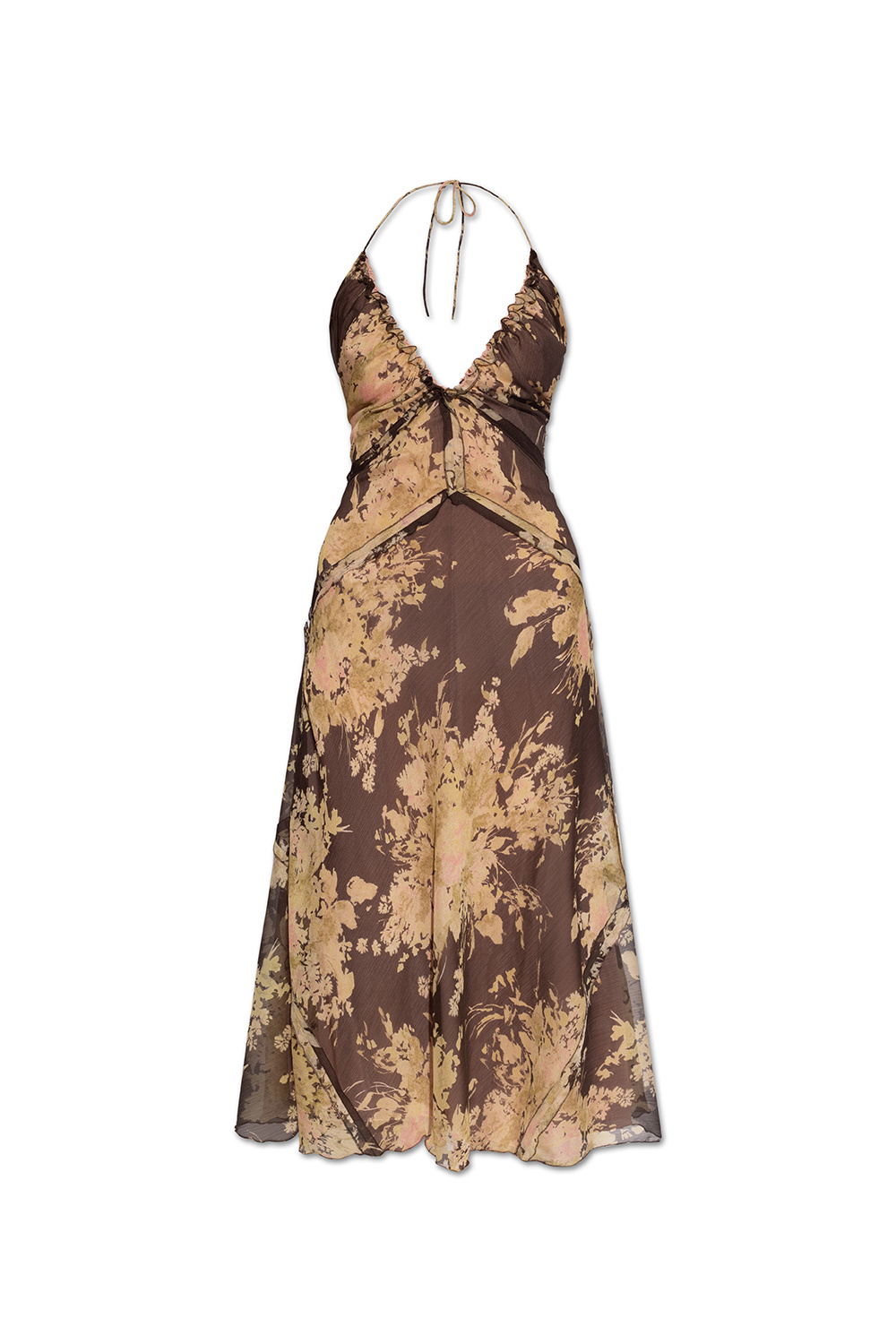 Dsquared2 R13 floral-print cotton midi dress Grigio