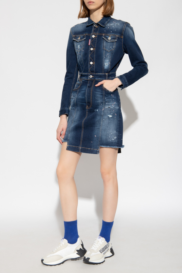 Dsquared2 Asymmetrical denim dress