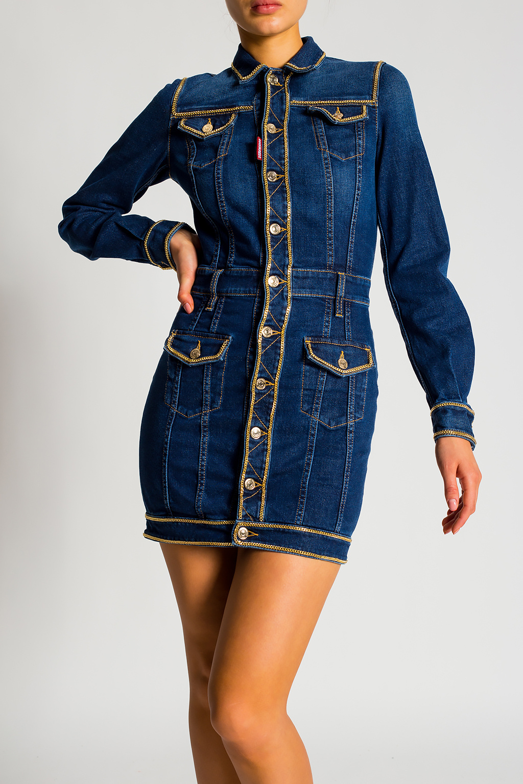 Dsquared2 Denim tie dress