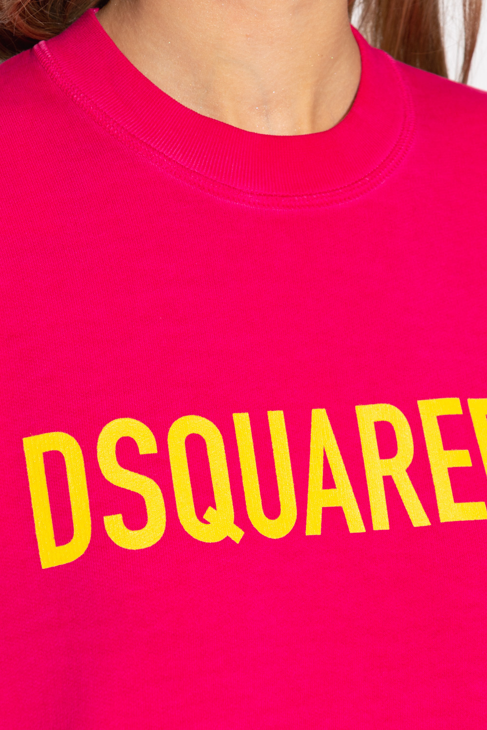 Dsquared2 graphic-print denim shorts White