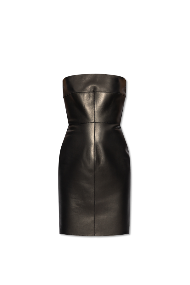 Dsquared2 Off-the-shoulder leather dress