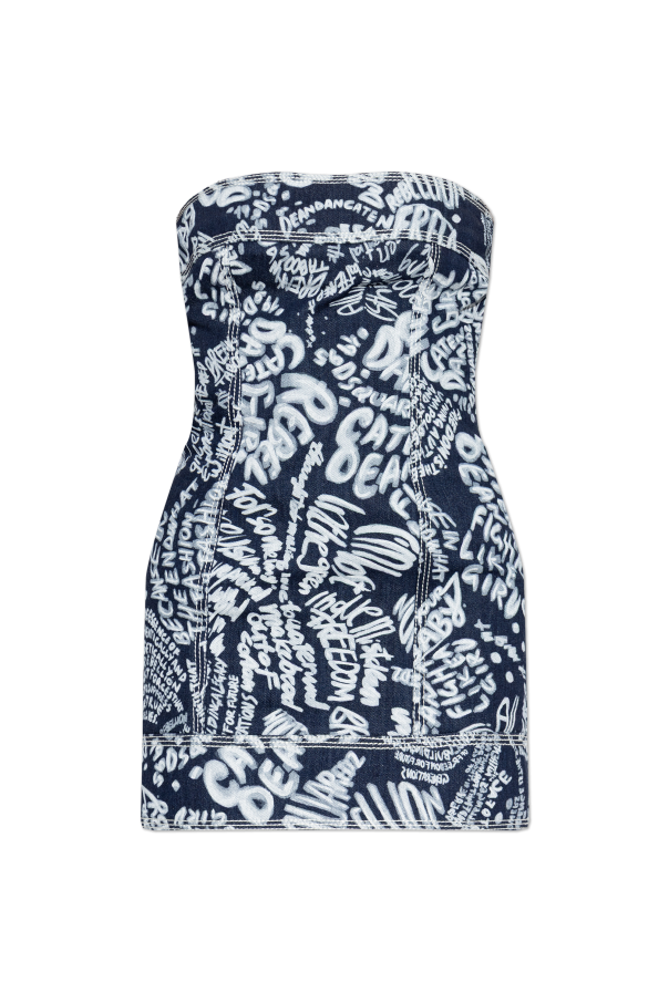 Denim off-shoulder dress od Dsquared2