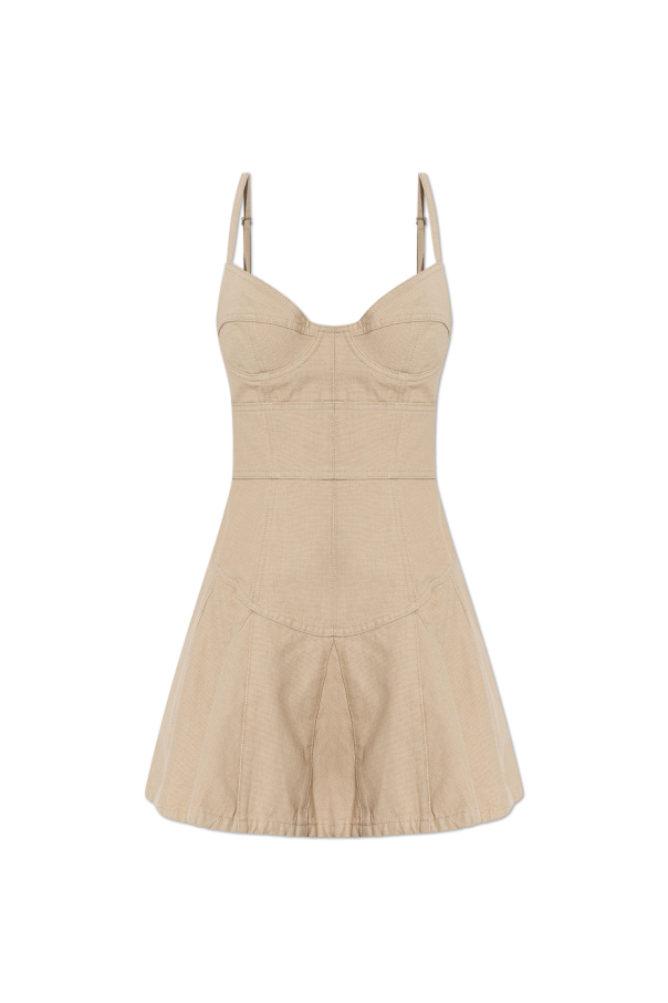 Denim off-shoulder dress od Dsquared2