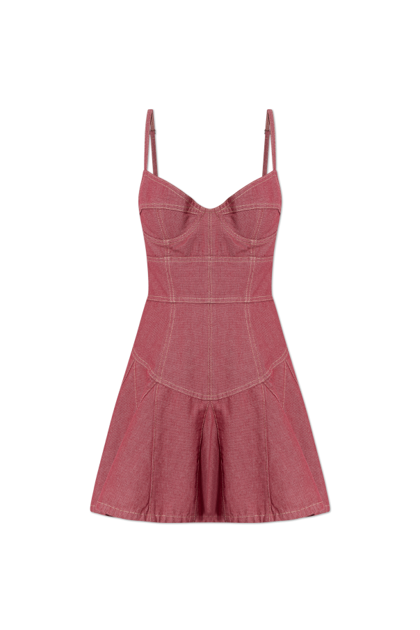 Denim off-shoulder dress od Dsquared2