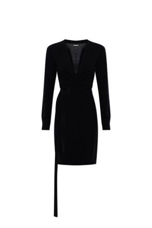 Dress tied at the waist