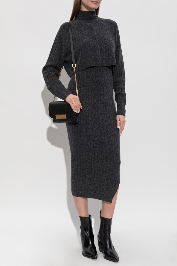 AllSaints Dress with "Sabine" cardigan