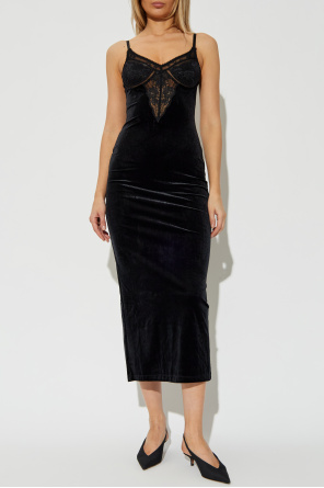 Self-Portrait Samtkleid mit Trägern