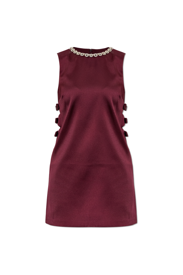 Satin dress with shimmering crystals od Self-Portrait