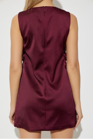 Self-Portrait Satin dress with shimmering crystals