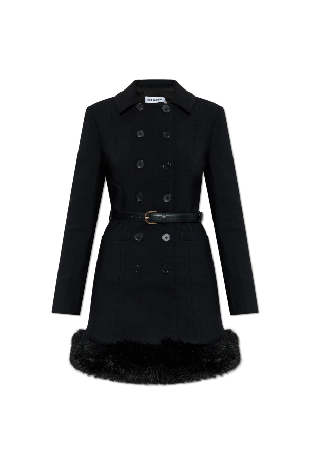 Dress finished with faux fur od Self-Portrait