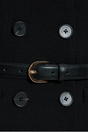 Self-Portrait Kleid mit Kunstpelzbesatz