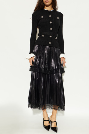 Self-Portrait Two-Piece Dress with Pleated Skirt